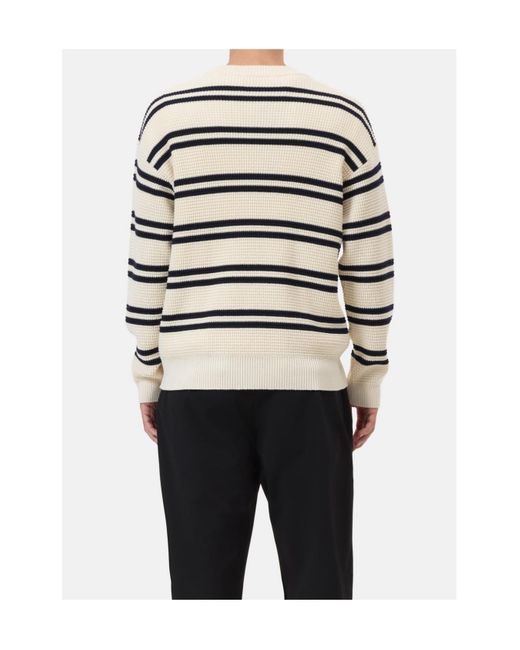 Closed Multicolor Striped Knitted Sweater for men