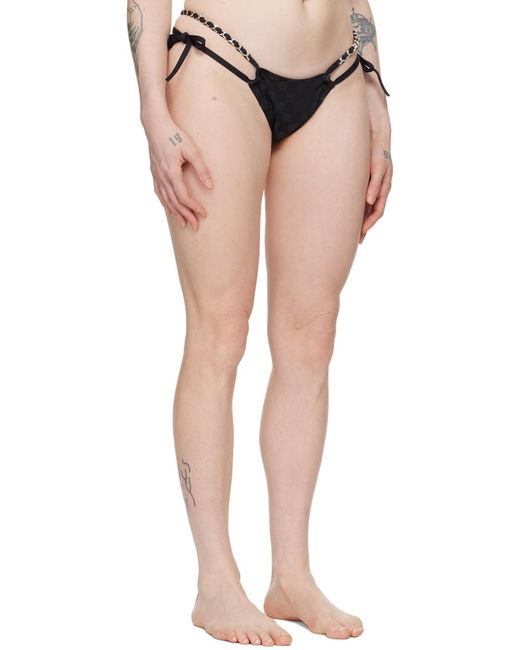 M I S B H V Multicolor Monogram-Pattern Bikini Bottoms