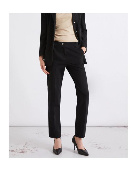 Marella Black Jersey Chino Trousers