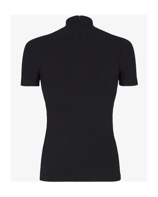 Fendi Black Cotton Turtleneck for men