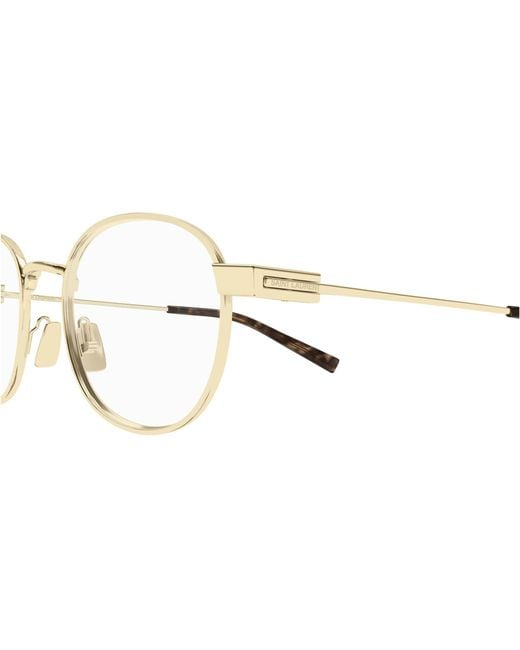 Saint Laurent White Eyewear Oval Frame Glasses for men