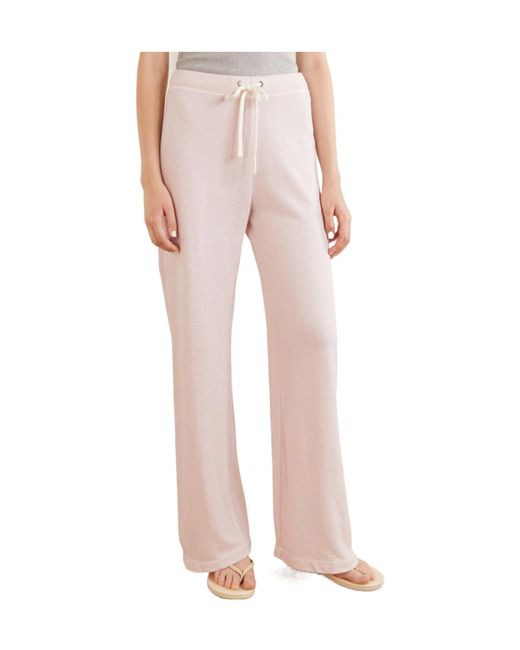 James Perse White Cotton-Terry Wide-Leg Track Pants
