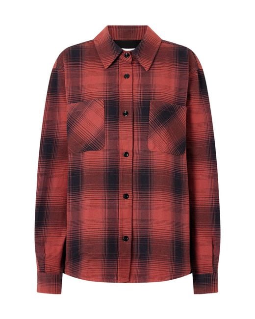 Our Legacy Red Whoppin Checked Cotton Shirt