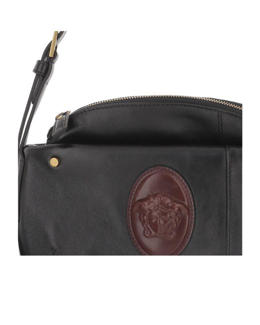 Versace Black Zip-Up Mini Shoulder Bag