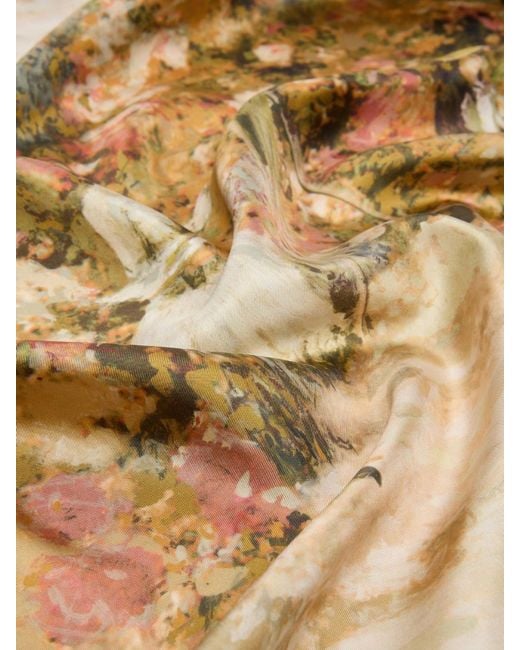 Max Mara Metallic Silk Twill Foulard