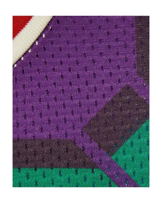 Gucci Green All-Over Perforated Graphic Printed T-Shirt for men