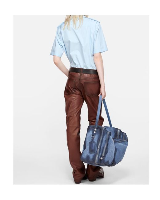 Acne Blue Patch-Pocket Shirt