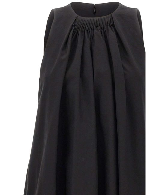 Loulou de Saison Black Liao Flaring Gathered Top