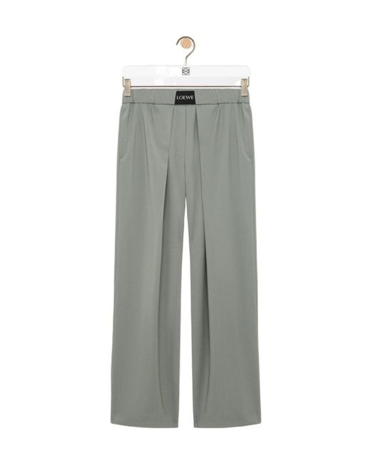 Loewe Gray Pleated Casual Pants