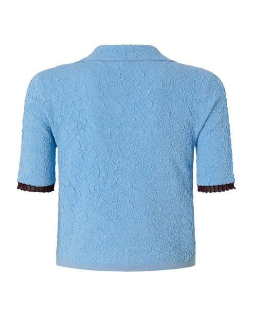 Pinko Blue Collared Textured Shirt