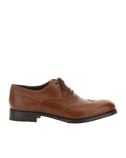 Lidfort Brown Swallowtail Brogue Derby Shoes for men