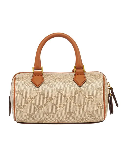 MCM Brown Ella Boston Bag