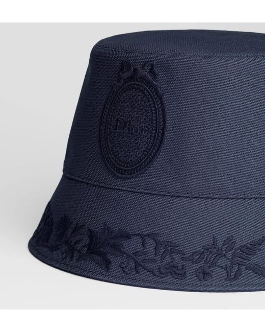 Dior Blue Médaillon Teddy-D Small Brim Bucket Hat