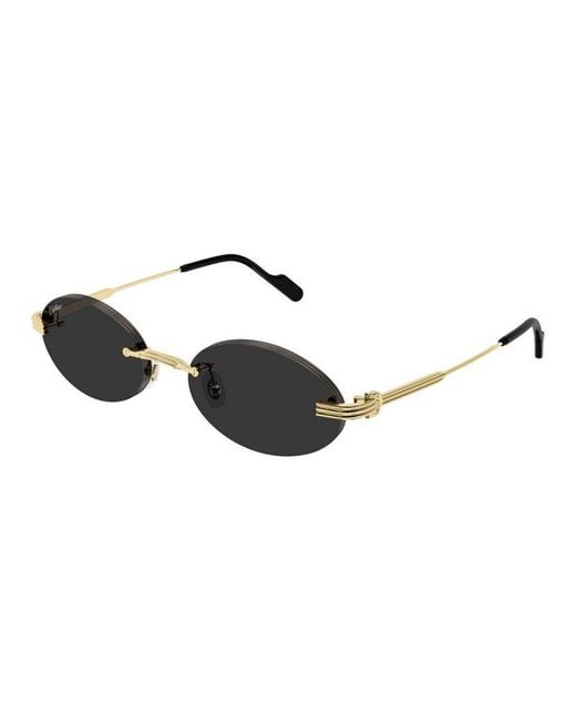 Cartier Multicolor Rimless Round Sunglasses for men