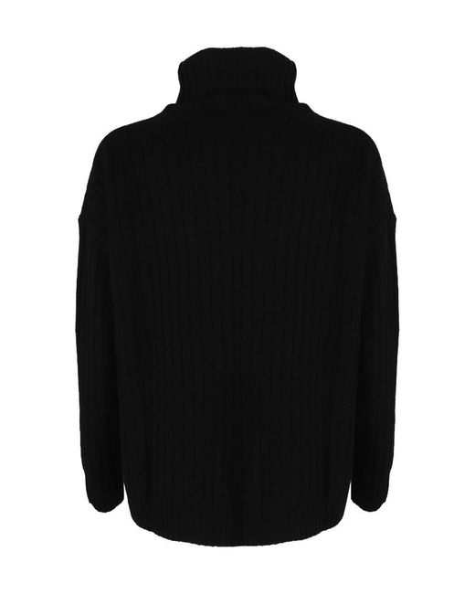 Max Mara Black High-Neck Long-Sleeved Sweater