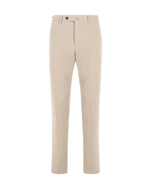 PT01 Natural Casual Pants With Belt Loops for men