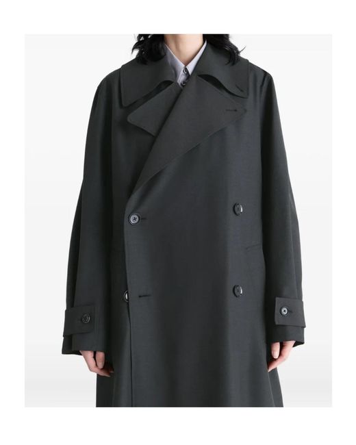Lemaire Black Trench Coat Whith Detachable Lining