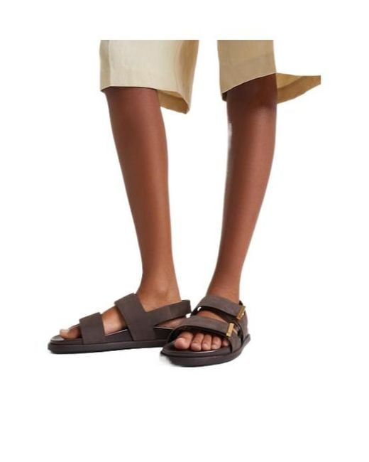 Tod's Black Two-Strap Sandals
