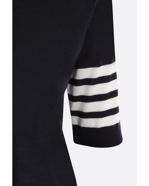 Thom Browne Black Roll Neck Knitted Jumper