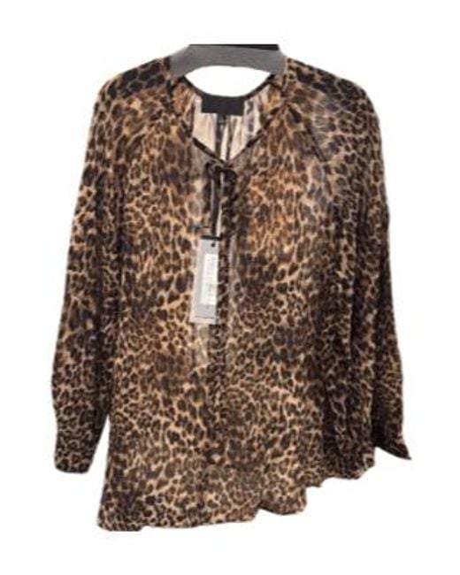 Nili Lotan Brown Leopard Printed Blouse