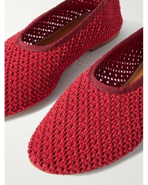 Staud Red Alba Ballet Flat