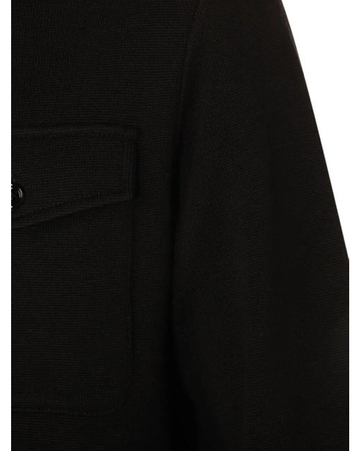 Lardini Black Long Sleeved Button-Up Jacket for men