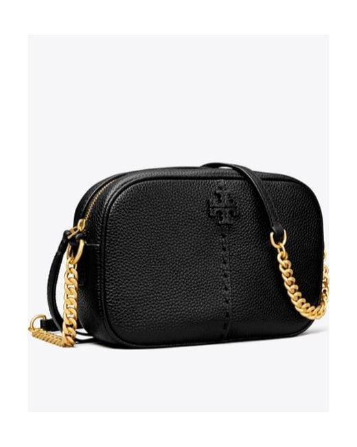 Tory Burch Black Mcgraw Logo Patch Crossbody Bag