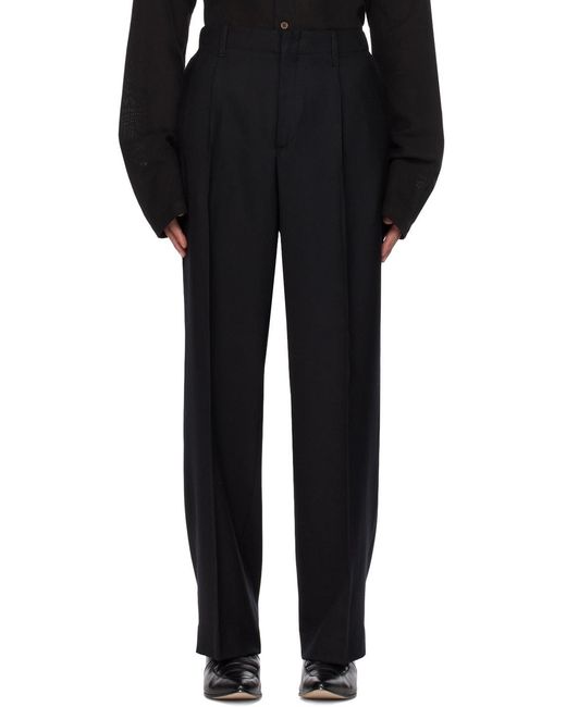 Our Legacy Black Pleated Pants for men