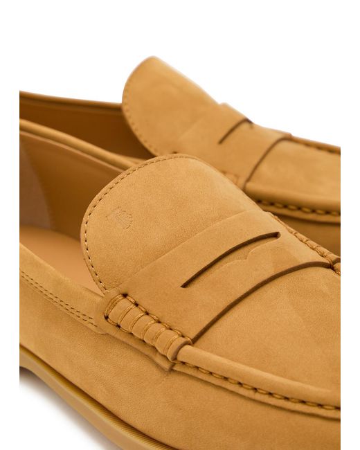 Tod's Brown Gomma Leggero Nubuck Loafers