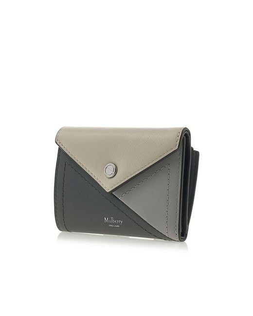 Mulberry Gray Folding Wallet