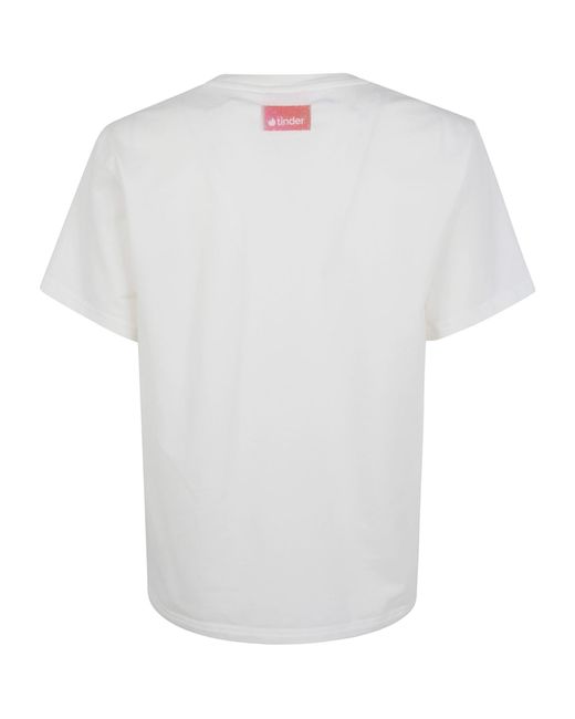 DIESEL White X Tinder Slogan-Print T-Shirt for men