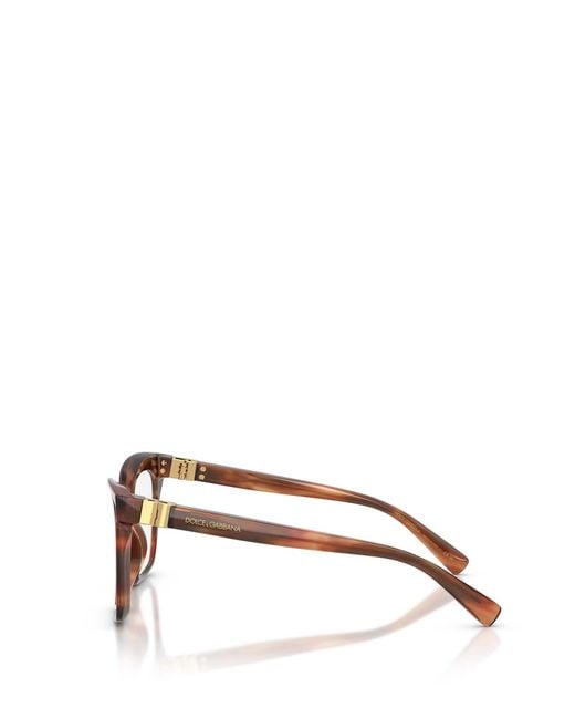 Dolce & Gabbana White Eyewear Square Frame Glasses
