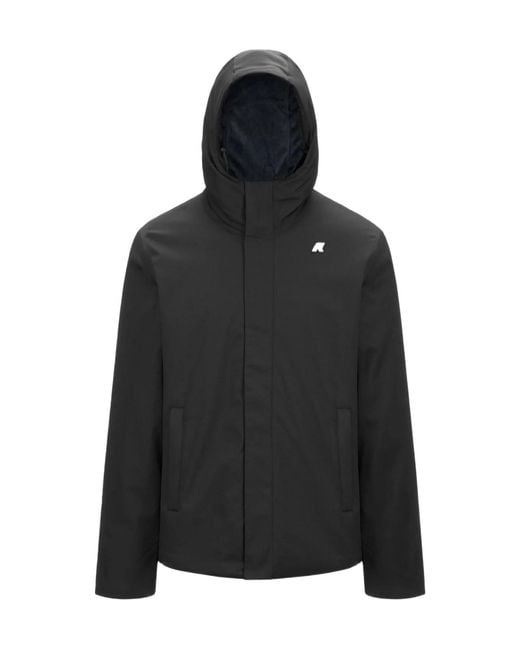K-Way Black Jacko Twill Jacket for men