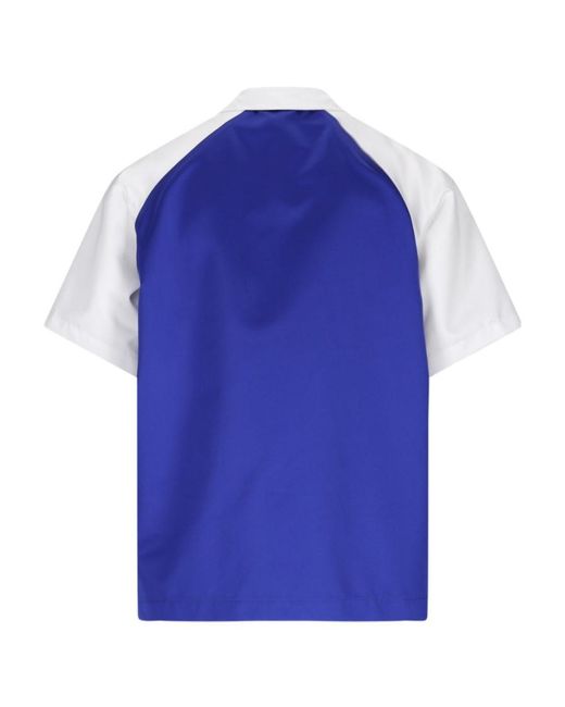 Palm Angels Blue Palm Baseball Bowling Shirt for men