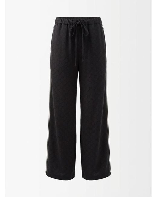 Gucci Black Gg Satin Pants