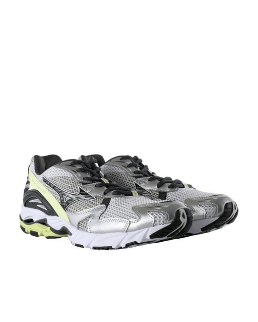 Mizuno Gray Round-Toe Sneakers for men