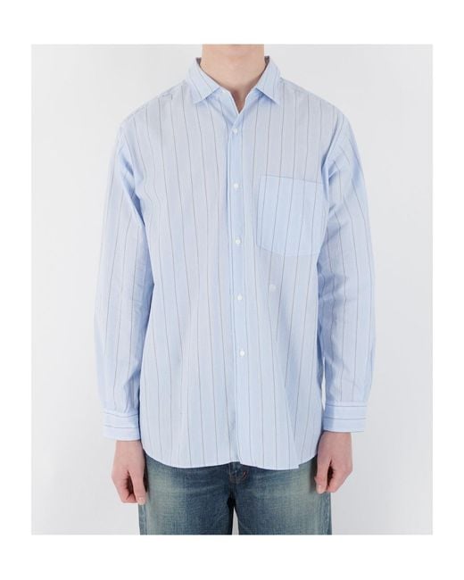 Nanamica White Striped Shirt for men