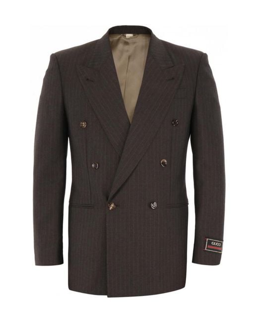 Gucci Black Houndstooth Stripe Jacket for men