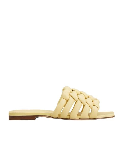 Tod's Metallic Square-Toe Flat Sandals