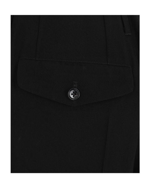 Ann Demeulemeester Black Agdar Pleated Tapered Trousers for men