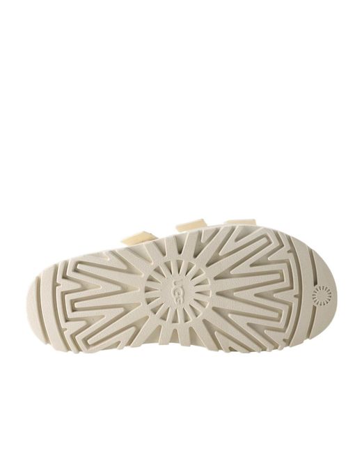 Ugg Natural Goldenglow Logo Embossed Slides