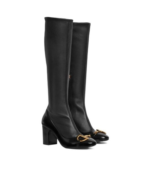 Gucci Black Balenciaga Half Clamp High Boots