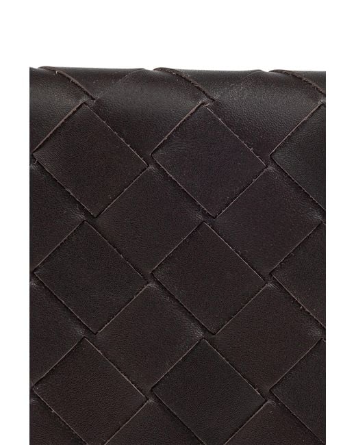 Bottega Veneta Black Intrecciato Business Card Case for men