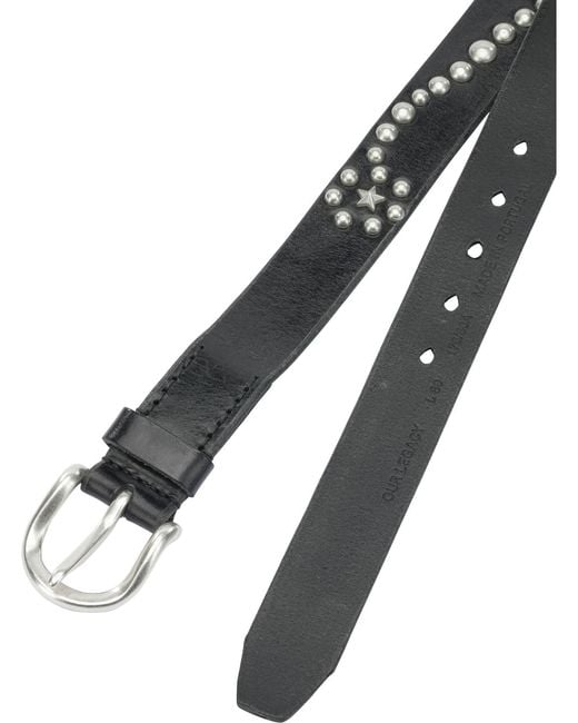 Our Legacy White Studded Belt for men
