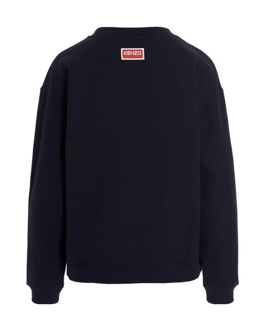 KENZO Blue Logo Printed Crewneck Sweatshirt