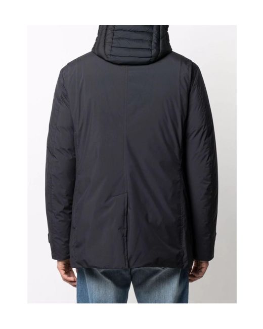 Moorer Blue Raffaello-Stp Padded Coat for men