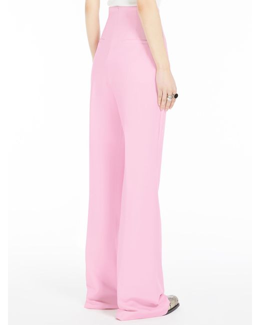 Sportmax Pink High Waist Straight Leg Pants