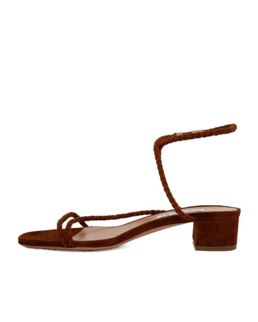 Aquazzura Brown Luca Strap Sandals