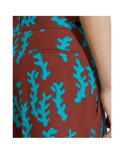 Zegna Blue Brick And Bright Oasi Lino Shorts for men