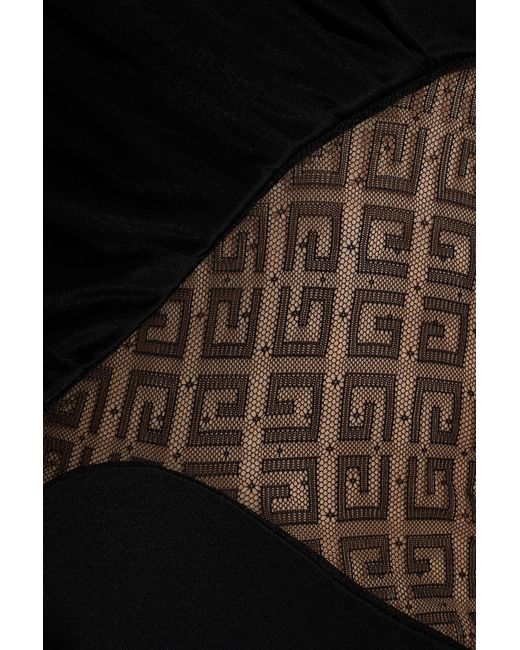 Givenchy Black Lace Insert Long-Sleeve Top